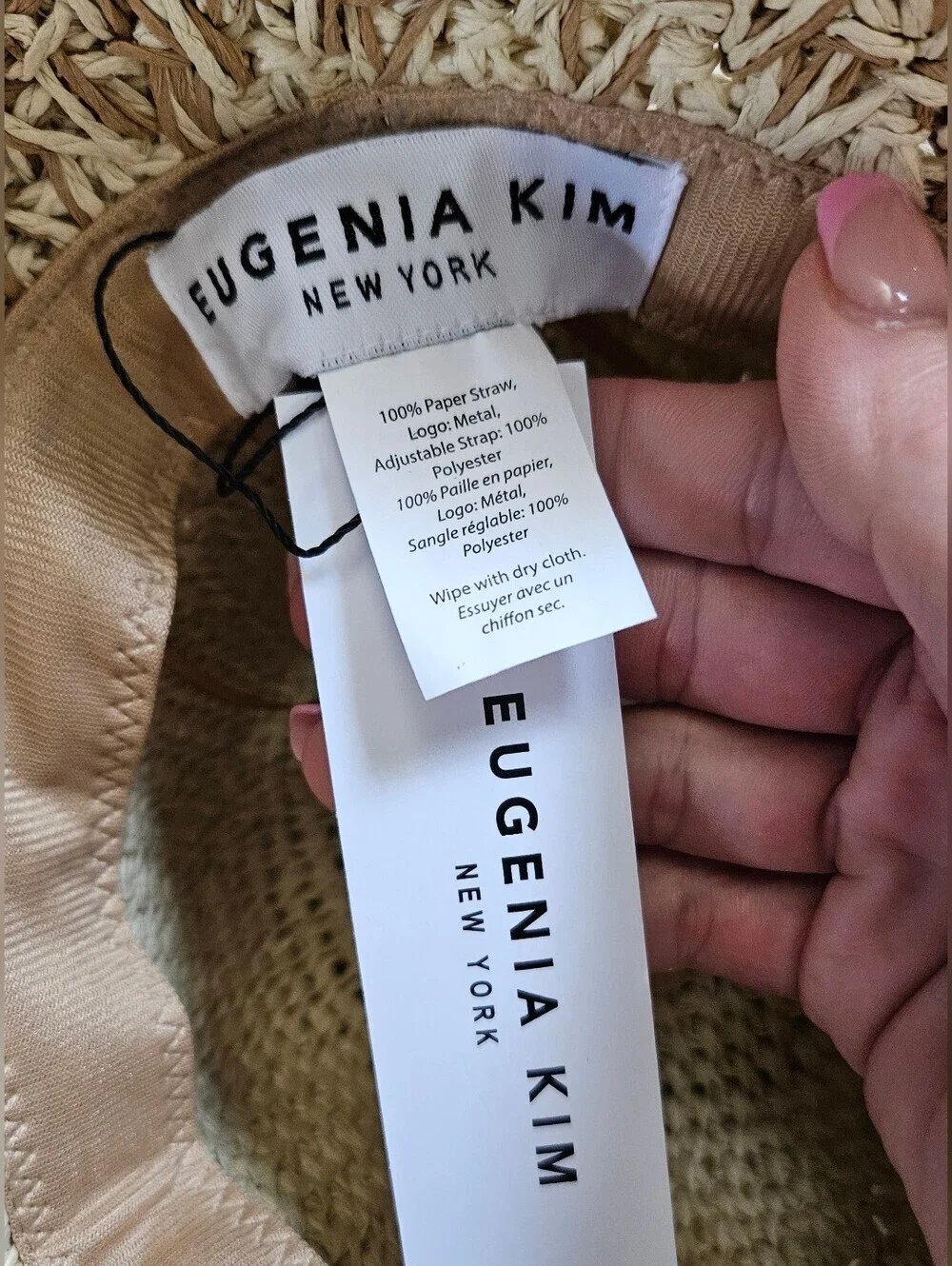 Eugenia Kim New York Designer Fitted Cute Bailey Natural Ombre Straw Bucket Hat